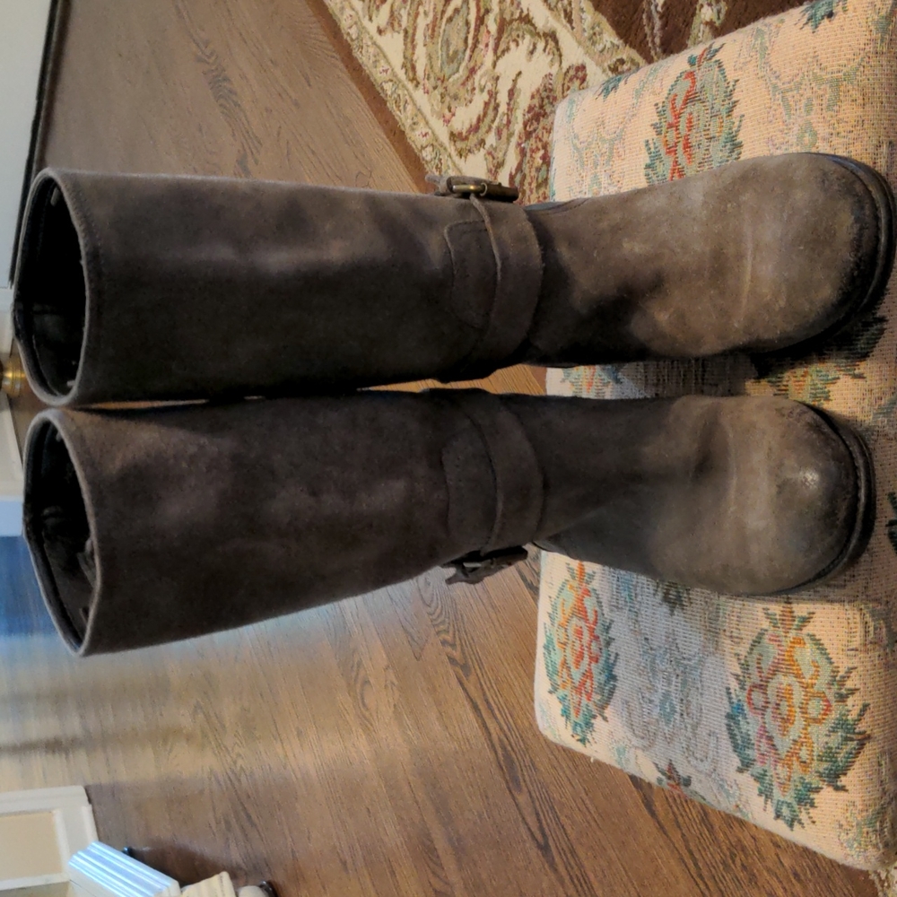 J. Crew Gray Heeled Boots